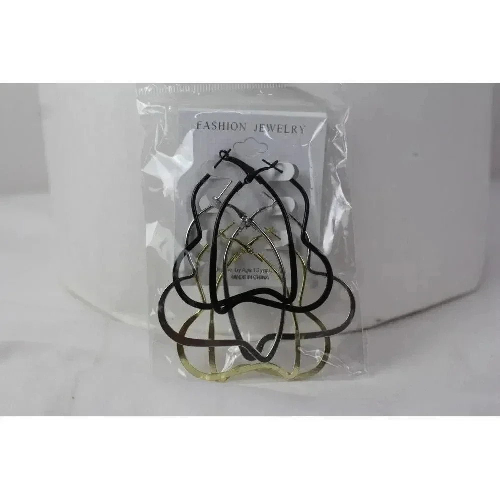 fashion jewelry earrings 3 pair set